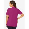 Jessica London Women's Plus Size Short Sleeve Mock Neck - 3 of 4
