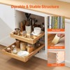 VEVOR 2 Tier Pull Out Cabinet Organizer, 20"W x 21"D Cabinet Drawer, Soft Close Slide out Shelf, Heavy-Duty Sliding Wood Drawer - 3 of 4
