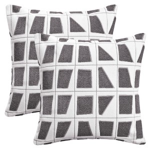 REGALWOVEN Geometric Soft Plush Modern Decorative Throw Pillows Cases 2 Pcs - 1 of 4