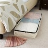Cedarline Under Bed Storage Bag, Heavy-Duty Cotton Canvas, Textured PEVA Top with Durable 3-Sided Zipper, Natural - 2 of 4