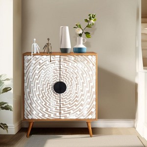 Karl Home Carved 31.5in.H Dining Sideboard and Buffet Bohemian Style Cabinet - 1 of 4