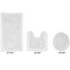 Edge Bath Rug 100% Premium Cotton Ultra-Soft Water Absorbent Tufted Solid Reversible 3 Piece Bathroom Rug Set for Machine Washable Bathmat - 2 of 4