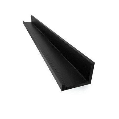 Sleek Black 60" MDF Floating Picture Ledge Shelf