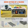 Folding Camping Kitchen Table – Portable Outdoor Cooking Station with Storage & MDF Top for BBQ, RV, Picnic & Travel - 3 of 4