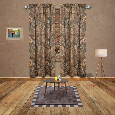 Realtree Xtra - Camouflage Rod Pocket Curtains - 42" x 87" Inches