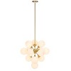 Delvine 13 Light 24" Height Adjustable Chandelier - CHA4080 - Brass/White - Safavieh - 2 of 4