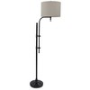 Anemoon Floor Lamp Black - Signature Design by Ashley: Adjustable Height, Drum Shade, Metal Base - 3 of 4