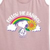 Women's - Peanuts - Follow The Rainbow Graphic Racerback Tank - 2 of 4