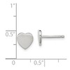 Black Bow Jewelry Kids 7mm Polished Heart Post Earrings in Sterling Silver - 4 of 4