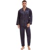INSPIRE CHIC Men's 2 Pieces Button Down Printing Sleepshirt Casual Pattern Pajamas Set - 4 of 4