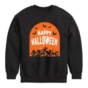Boys' - Disney - Happy Halloween Tombstone Graphic Long Sleeve Fleece Sweatshirt - 1 of 4