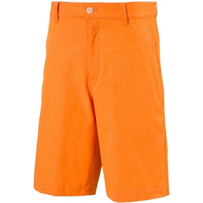 puma orange golf shorts
