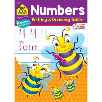 School Zone Numbers Writing & Drawing Tablet Workbook - (Paperback)