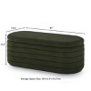 43" Oval Teddy Upholstered Storage Bench, Boucle Ottoman with Hidden Storage and Safety Hinge for Bedroom, Entryway or End of Bed - Cuddlewood - 4 of 4