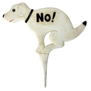 Design Toscano No Pausing Pooch Lawn Stake Sign: Medium - 1 of 4