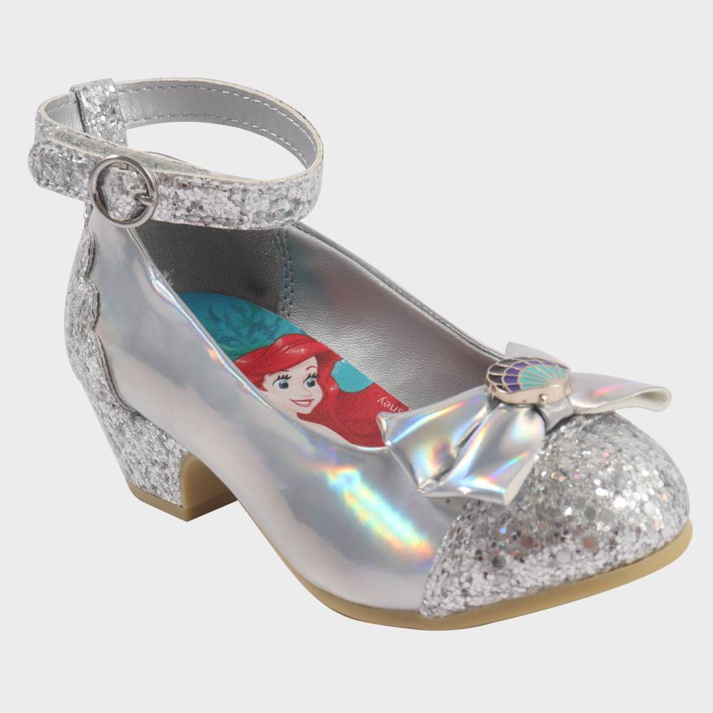 Toddler Girls' Disney Princess Ballet Flats - Silver 9T
