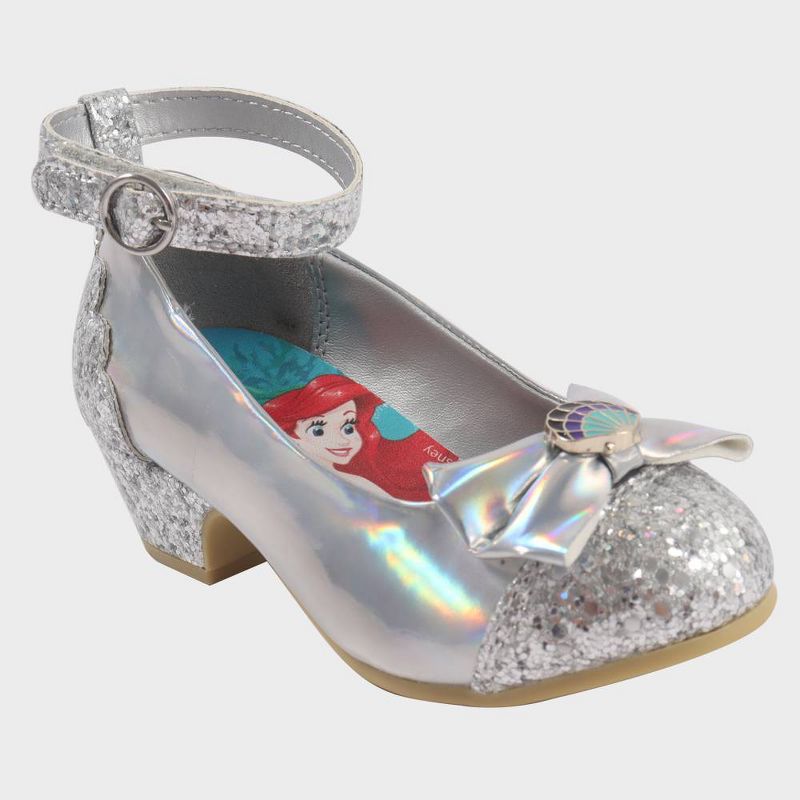 Toddler Girls' Disney Princess Ballet Flats - Silver, 1 of 8