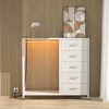 Aheaplus 45'' W Dresser with 5 Drawers and Charging Station, Rolling Closet Organizer with Hanging Rods - 2 of 4