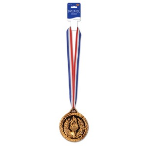 Beistle Bronze Medal w/Ribbon, 30" w/4" Medal, (3/Pkg) Multicolored - 1 of 1