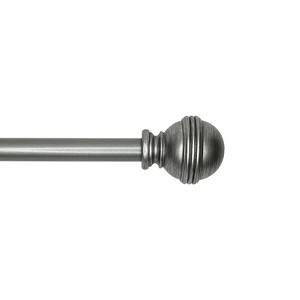 Versailles Scencillo Circa Steel Heavy Duty Curtain Rod Set for Windows Antique Silver - 1 of 4