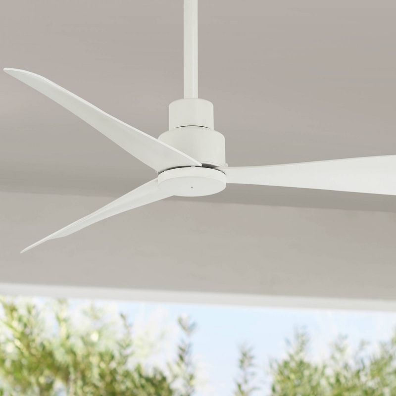 44" Minka Aire Modern Industrial Outdoor Ceiling Fan with Remote Control White Wet Rated for Patio Exterior Porch Gazebo Garage, 2 of 7