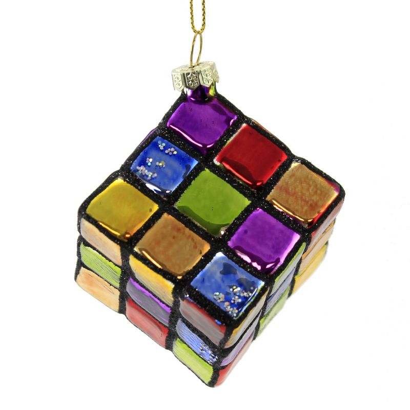 4.25 In Rubik's Cube Ornament Toy Game Brain Christmas Tree Ornaments, 3 of 4