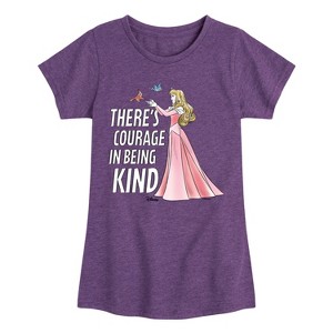 Girls' - Disney - Courage In Being Kind Fitted Short Sleeve Graphic T-Shirt - 1 of 4
