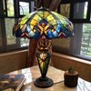 Chloe Lighting Liaison Tiffany-Style 3 Light Victorian Double Lit Table Lamp 18" Shade - 3 of 4