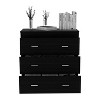 Kumasinova 2-Column 6 Drawers Dresser with 3 Rows,Modern Chest of Drawers,Wood Finish Dresser with Spacious Storage for Bedroom,Entryway,Black - 4 of 4