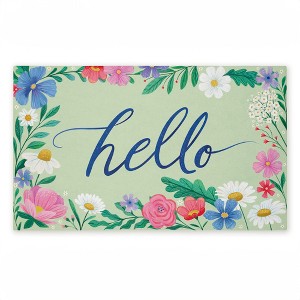 Stupell Industries Dream Garden Hello Printed Outdoor Door Mat, design by Arrolynn Weiderhold, 18"x30" - 1 of 4