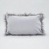 Poly Filled Faux Mongolian Fur Throw Pillow - Saro Lifestyle - 2 of 3