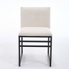 Modern Dining Chairs set of 2,Kitchen Side Chair with Upholstered Linen Cushions and Minimalist Craft Iron Racks Legs-Tanpinhause - 4 of 4
