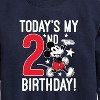 Girls' - Disney - Today's My 2nd Birthday Graphic Long Sleeve Fleece Sweatshirt - 2 of 4