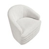 PAGED Swivel Accent Chair Living Room Chairs Chenille Upholstered Reading Chair with Wood Frame and Foam Cushioned Seat for Office, Beige - 3 of 4