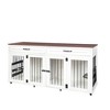 Heavy-Duty Furniture Style Dog Crate for Medium & Large Dogs, Double Door Wooden Pet House, Modern Indoor Dog Cage - Nertpow - 3 of 4