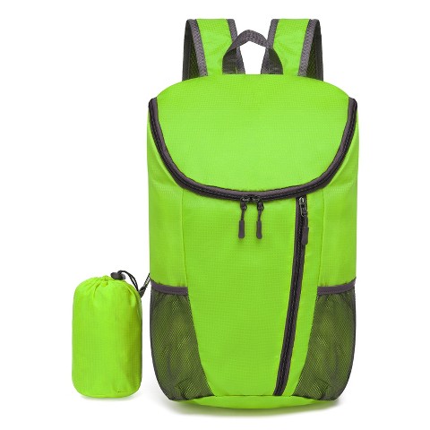 Unique Bargains Packable Large Capacity Camping Travel Hiking Backpack Green