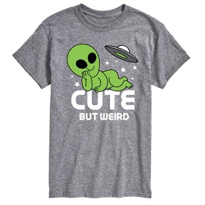 Men's - Instant Message - Alien Cute But Weird Short Sleeve Graphic T-Shirt - 1 of 4