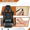 BestMassage Racing Gaming Chair Office Massage Chair with Massage Function Lumbar Support PU Leather for Adult - 3 of 4