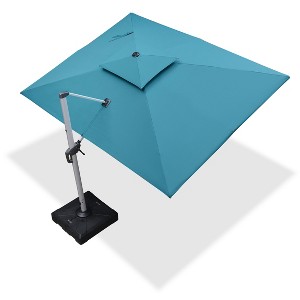 PURPLE LEAF 10' X 12' Patio Umbrella Outdoor Rectangle Umbrella Silvery Cantilever Outdoor Umbrella for Garden Deck Pool Patio - 1 of 4