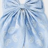 Fabric Barrette Hair Bow - Wild Fable™ Blue/White: Polyester Clip for All Hair Types, Solid Pattern, 18+ Age - 3 of 3
