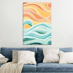 iCanvas Sky and Sea Abstract by Modern Tropical Canvas Print Wall Art - 1 of 3