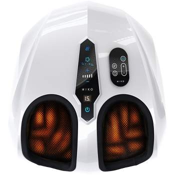 Miko Shiatsu Foot Massager with Deep Kneading and Heat in White