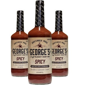George’s Beverage Company Spicy Bloody Mary Mix - 1L Bottle - Gluten Free, All Natural Mixer - 1 of 3