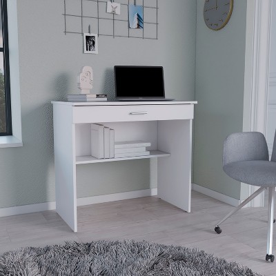 NicBex Home Office Desk 31.5" W Modern Writing Desk Computer Desk with Large Drawer, Open Shelf and Wooden Frame for Office, Study, Living Room