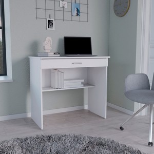 NicBex Home Office Desk 31.5" W Modern Writing Desk Computer Desk with Large Drawer, Open Shelf and Wooden Frame for Office, Study, Living Room - 1 of 4