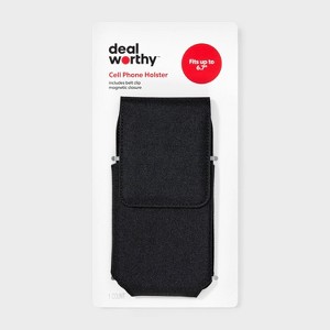 Universal Cell Phone Belt Holster - dealworthy™ Black - 1 of 4
