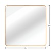 KWPZQEB Metal Framed Bathroom Mirror for Wall, 36x36 Inch Rectangular Mirror, Bathroom Vanity Mirror Farmhouse, Hangs Horizontally or Vertically - 4 of 4