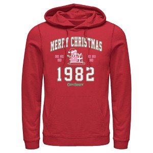 Men's Care Bears Merry Christmas Cheer Bear Pull Over Hoodie - 1 of 4