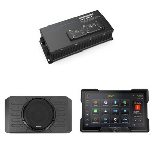 Stinger SRX-JK11128 HORIZON12 12" Multimedia Infotainment Display With Installation Kit, TXJWB12 JLK Loaded 12" Sub Sealed Enclosure & ACX-300.1 Mo... - 1 of 4