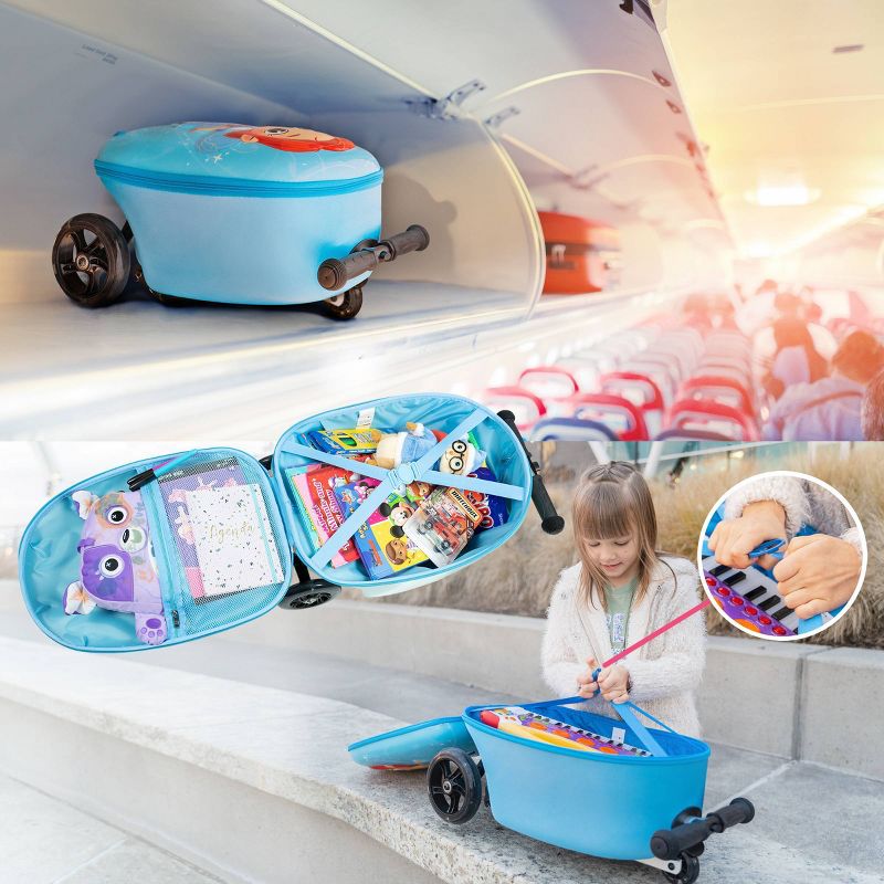 Kiddietotes Kids' Hardside Carry On Suitcase Scooter, 6 of 10